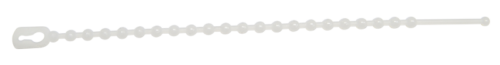 Perełkowa opaska kablowa, wielokrotnego użycia, bezbarwna 150×1.7mm D=4-38mm PA6.6 160N-GY TRACON