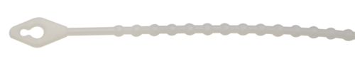 120N-GY-1 Perełkowa opaska kablowa, wielokrotnego użycia, bezbarwna 120×1.3mm D=6-25mm PE 120N-GY TRACON