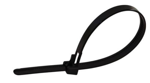 Opaska kablowa wielokrotnego użycia, czarna 350×8mm D=10-100mm PA 6.6 351-NY TRACON