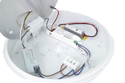 Naścienna oprawa hermetyczna LED, zmienna barwa, inwerter 230VAC 17/2W 1600/140lm ADAME17W TRACON