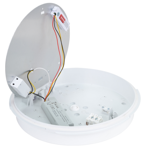 Naścienna oprawa hermetyczna LED, zm. barwa, czujnik ruchu 230VAC 12W 1200lm ADAMS12W TRACON