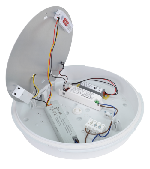 Naścienna oprawa hermetyczna LED, inwerter, czujnik ruchu 230VAC 13/2W 1200/140lm ADAMSE13W TRACON