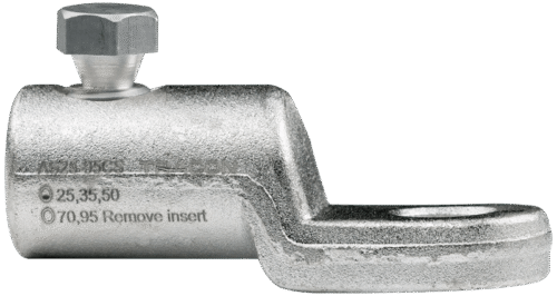 Końcówka rurkowa ze zrywalnymi śrubami aluminium (Al.) Końcówka rurkowa ze zrywalnymi śrubami aluminium (Al.)AS25-95CS