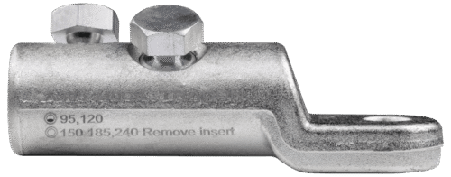 Końcówka rurkowa ze zrywalnymi śrubami aluminium (Al.) 95-240mm2 2xM19 AS95-240CS TRACON