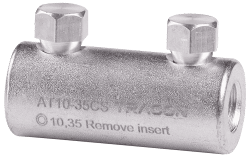 Łącznik rurkowy ze zrywalnymi śrubami aluminium (Al)AT10-35CS
