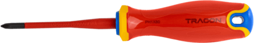 Śrubokręt krzyżakowy, izolowany do 1000 V AC 1000V PH1x80mm CDPH180 TRACON