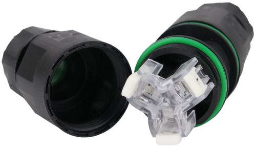 Hermetyczne złącze kablowe z dławikami, z szybkozłączką 3×1-3×2.5 mm2 IP68 PA6.6 CST25F TRACON