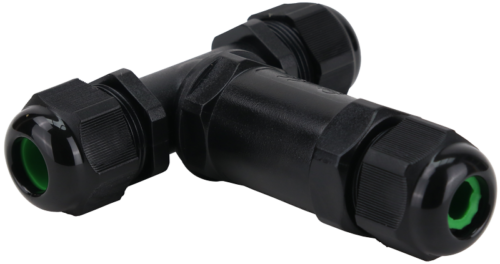 Hermetyczne złącze kablowe z dławikami, kształt T 0.5-4 mm2 IP68 PC+PA6.6 CST4-T TRACON