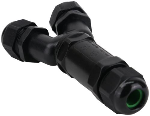 Hermetyczne złącze kablowe z dławikami, kształt Y 0.5-4 mm2 IP68 PC+PA6.6 CST4-Y TRACON