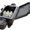 Hermetyczne złącze kablowe w puszce 3×1.5 mm2 IP68 PA6.6 CSTBOX TRACON
