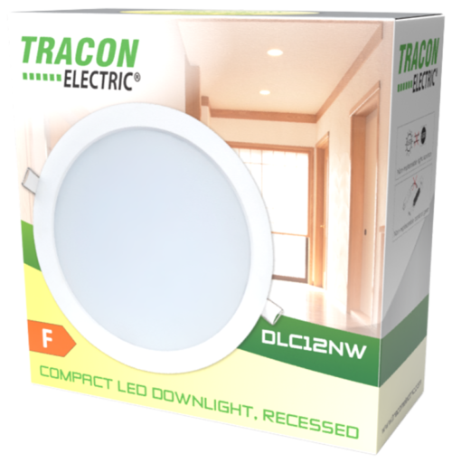 Kompaktowy downlight LED do zabudowy 230VAC 2.5W 4000K DLC2,5NW TRACON
