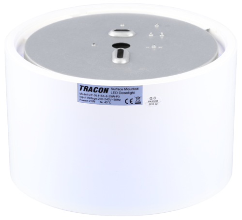 Oprawa naścienna ze zmienną barwą światłą, okrągła 230V 18W 3000/4000/5700K DLFTRIO18W TRACON