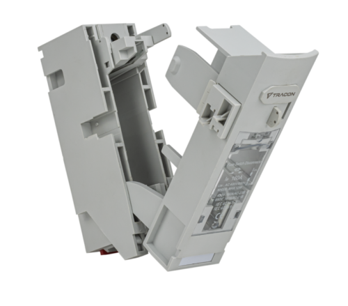Rozłącznik bezp. do płyty montażowej, poziomy, zacisk płaski AC415V 100A 1P DSH000-1 TRACON