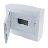 Rozdzielnica natynkowa z białymi płaskimi drzwiami, plastik 1×12 (12) modul IP40 (H×W×D=260×330×92mm) EDFKSN-12/1 TRACON