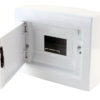Rozdzielnica natynkowa z białymi płaskimi drzwiami, plastik 1×8 (8) modul IP40 (H×W×D=195×240×90mm) EDFKSN-8/1 TRACON