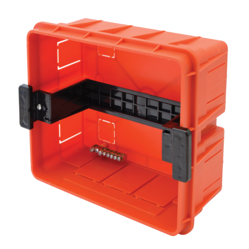 Rozdzielnica podtynkowa, dymne drzwi płaskie 1×8 (8) modul IP40 (H×W×D=180×220×88mm) EDSS-8/1 TRACON