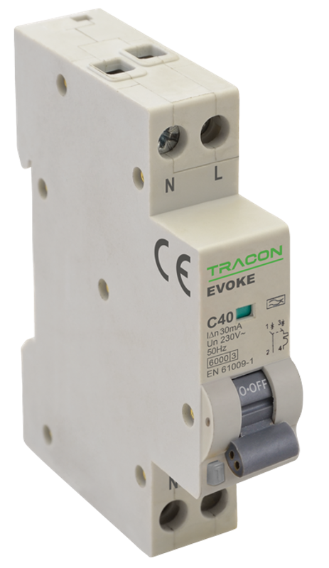 Wył. różn.-prądowy z czł. nadpr. elektroniczny 1mod C 2PEVOKEC4003