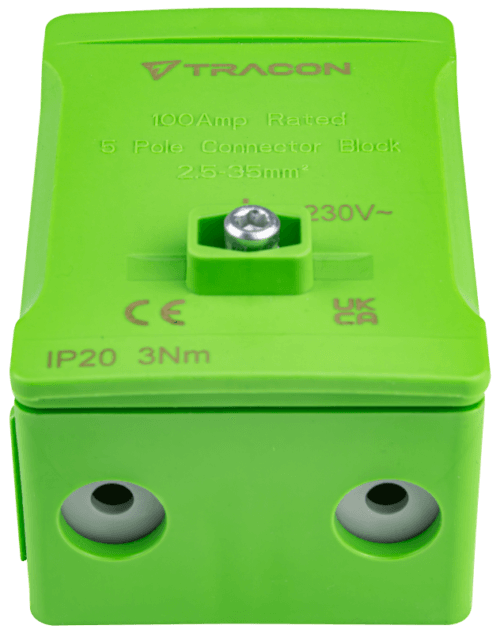 Listwa zaciskowa linii głównej, plombowana, zielona 2x35mm2 / 3x35mm2 690VAC 100A FSK35Z TRACON