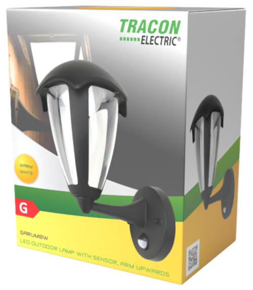 Naścienna oprawa zewnętrzna LED z czujnikiem ruchu 230 VAC 50 Hz 8 W GARUM8W TRACON