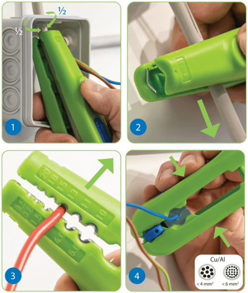 GLMS-2 Multiściągacz do izolacji 8-13 mm; 0.5-6 mm2 GREEN LINE GLMS TRACON