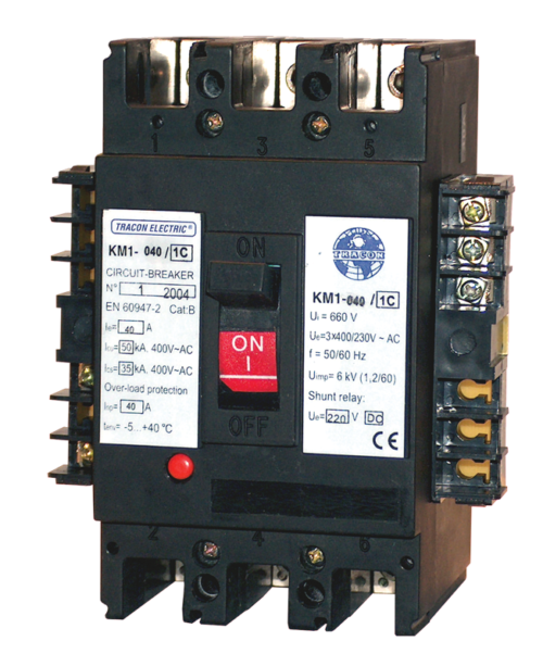 Wyłącznik kompaktowy 230V AC z wyłacznikem podnapięciowymKM7-800/2