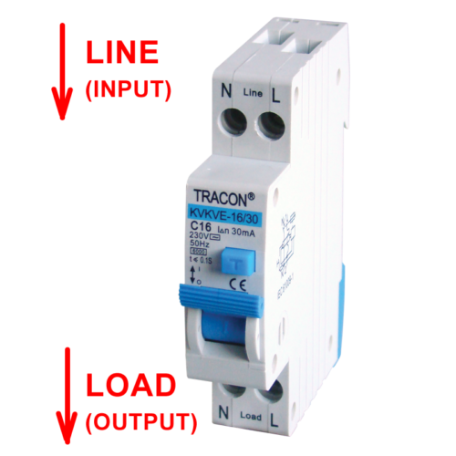 Kombinowany wył. ochronny elektroniczny 2P 1 mod char. CKVKVE-32/100