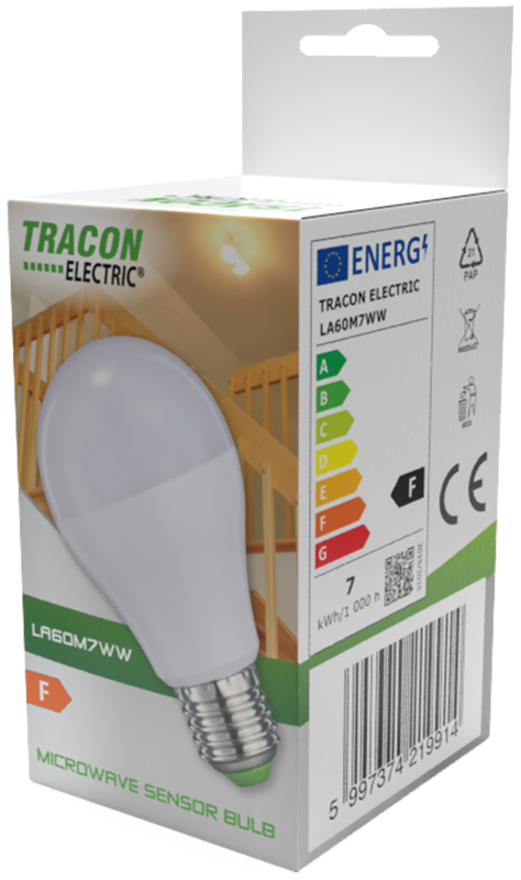 Żarówka LED z wbudowanym czujnikiem ruchu 110-240 V 50/60 Hz 7W LA60M7NW TRACON