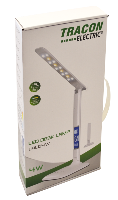 Lampa biurkowa, ze ściemniaczem Wyświetlacz LCD 100-240 V 50 Hz 4 W LALD4W TRACON