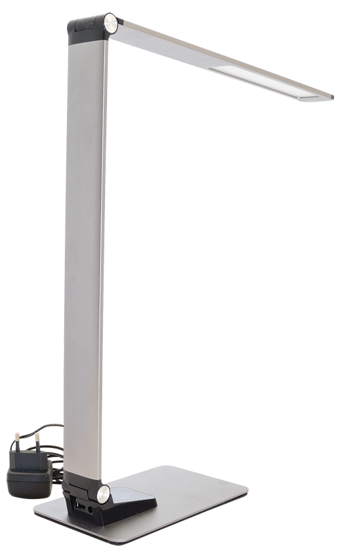 Metalowa lampa biurkowa LED z portem USB 100-240 V 50 Hz 10 W LALUSBM10W TRACON