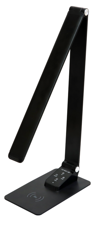 Lampa biurkowa LED, ściemnialna, z ład. bezprzewodową i USB 100-240V 50HZ 9.5W LALW10W TRACON