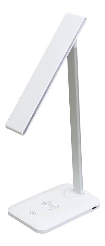 Lampa biurkowa LED, ściemnialna, z ład. bezprzewodową i USB 100-240V 50HZ 5W LALW5W TRACON