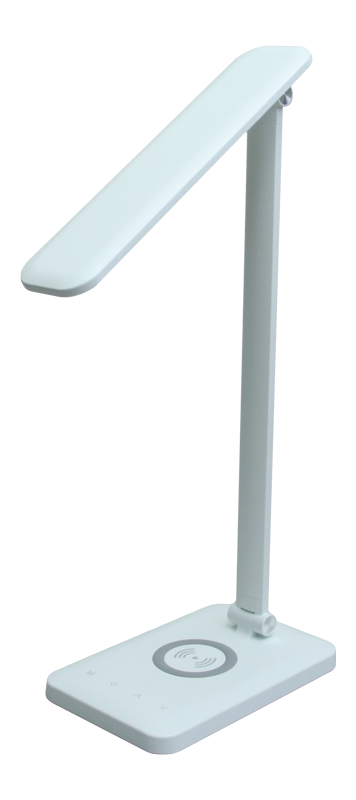 Lampa biurkowa LED, ściemnialna, z ład. bezprzewodową i USB 100-240V 50HZ 7W LALW7W TRACON