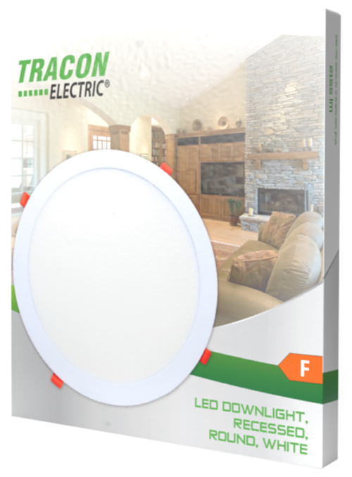 Podtynkowa, okrągła, biała, oprawa LED typu downlight 230 VAC 50Hz 21 W 2155 lm LED-DL-21NW TRACON