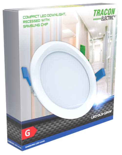 Kompaktowa oprawa LED do wbudowania z układem SAMSUNG 230 VAC 3W 240 lm LED-DLS-3NW TRACON