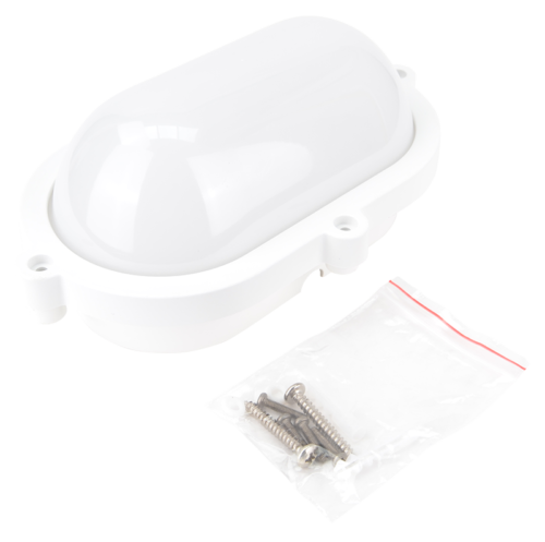 Hermetyczna okrągła oprawa LED owalna, obud. plastikowa 230 VAC 50 Hz 8 W LHIPO8W TRACON