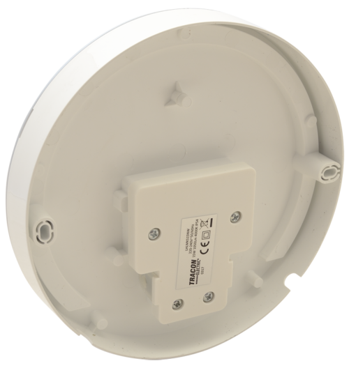 Oprawa plastikowa naścienna LED, okrągła, srebrna ramka 230 V 50 Hz 15 W LHLMKS15NW TRACON