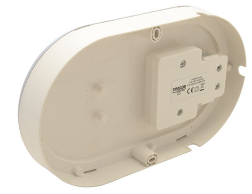 LHLMOS15NW-2 Oprawa plastikowa naścienna LED, owal, srebrna ramka 230 V 50 Hz 15 W LHLMOS15NW TRACON