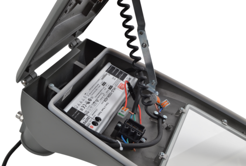 Oprawa uliczna LED - ULOR=0 z regulacją kąta świecenia 100-240 VAC 80 W 8800 lm LSJB80WW TRACON