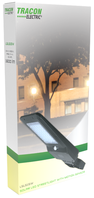 Solarna oprawa uliczna z czujnikiem ruchu, 40 W 4000 K 6000 lm LSLS40W TRACON