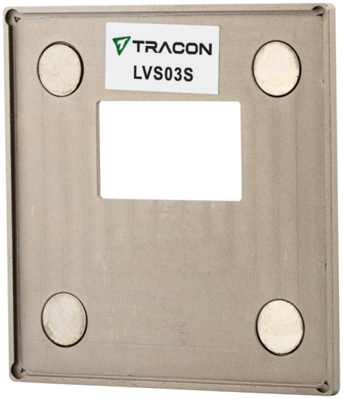Magnetyczna płyta czołowa do oprawy LVS03, srebrna 86.5x86.5x2mm LVS03S TRACON