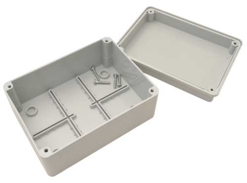 Obudowa elektroniczna, jasnoszara, pełna pokrywa 150×110×70mm IP54 MED15117S TRACON