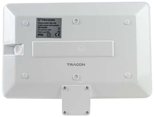 Tablica świetlna z numerem domu i czujnikiem ruchu 230VAC 20W 180° MFHV20W TRACON