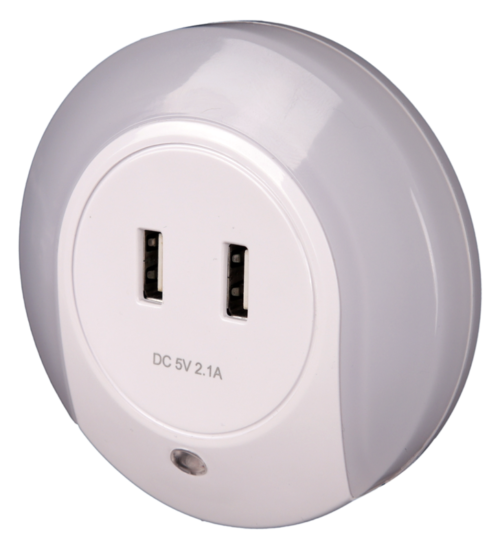 Lampka nocna wtykowa z portem USB Lampka nocna wtykowa z portem USBNLUSB