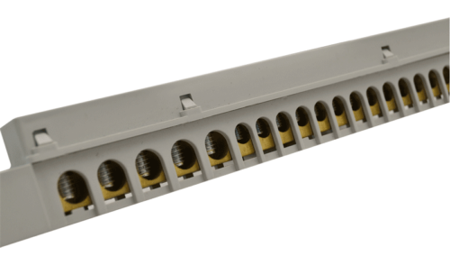 Szyna izolowana uziemiająca N/PE 230/400VAC 100A 13.7×26.6mm NPE-Z-38 TRACON