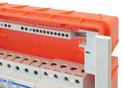Szyna izolowana uziemiająca N/PE 230/400VAC 100A 13.7×26.6mm NPE-Z-38 TRACON