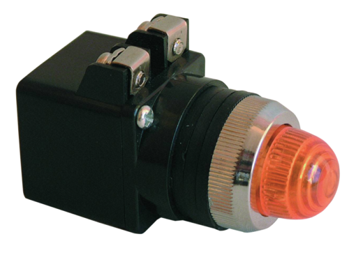 Lampka kontrolna plastikowa niebieska z transformatorem Lampka kontrolna plastikowa niebieska z transformatoremNYLBV876K