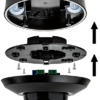 Czujnik obecności, czarny 230V 50Hz 360° PRS47BL TRACON