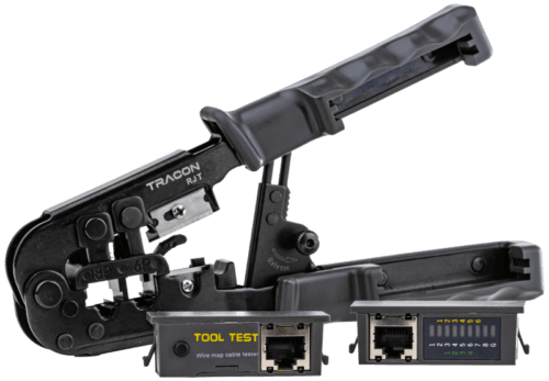 RJT-1 Narzędzie do cięcia, zdejmowania izolacji i zaciskania RJ45 RJ11 RJ12 RJT TRACON