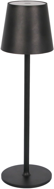 Biurkowa dekoracyjna akumulator. oprawa LED metal.czarnaRLM