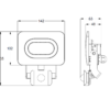 Reflektor SMD LED z dławikiem kablowym, czarny 220-240V AC 20W 4000K RSMDL20H TRACON
